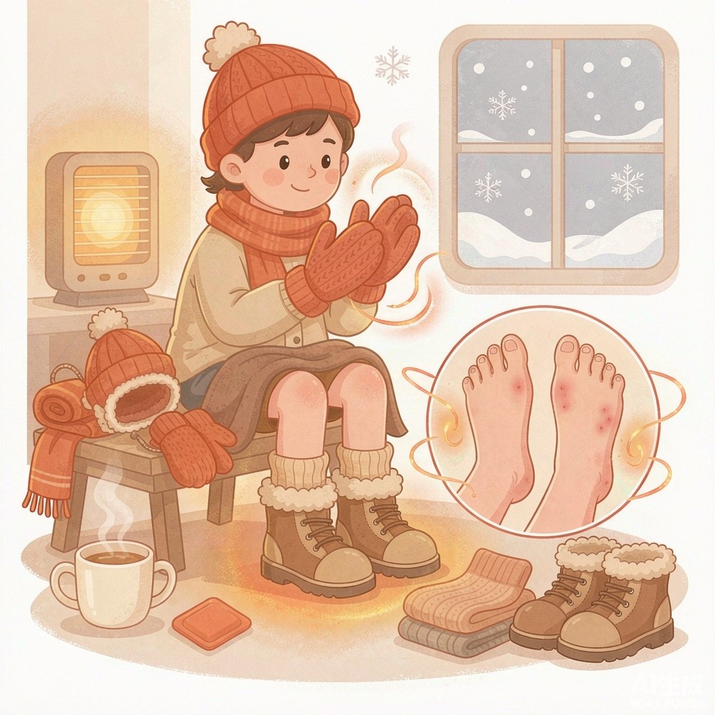 天一冷手脚就红肿痒?认识冻疮与防寒护理